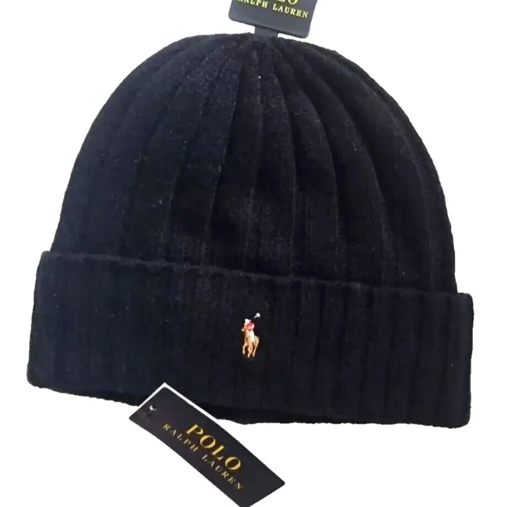 Polo Ralph Lauren Wool Blend Ribbed Cuff Knit Beanie